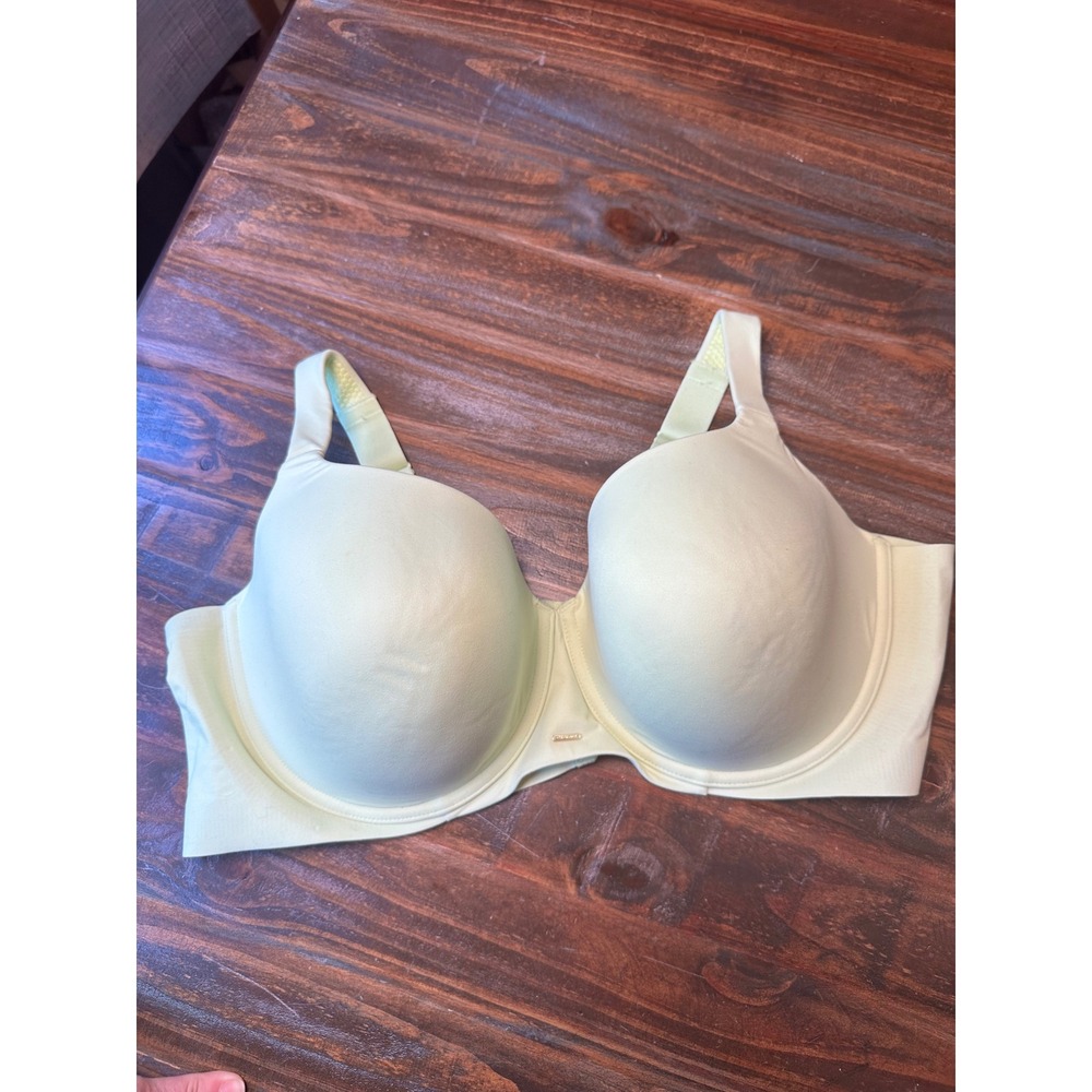 Cacique Pastel Lime Green Lightly Lined Balconette Underwire Bra 50DD Plus Size